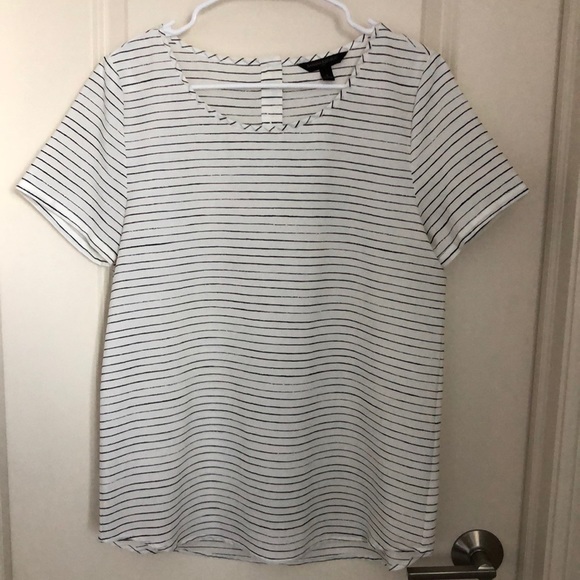 Banana Reuplic white and black striped top - Picture 1 of 3